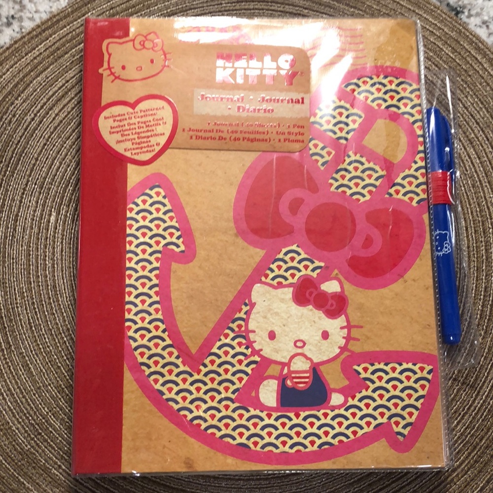 Hello Kitty Journal with Pen Sailor Anchor Travel
